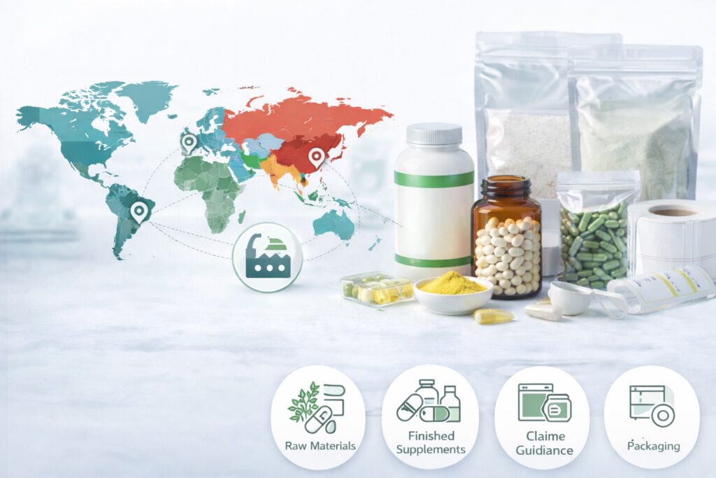 sourcing raw materials and packaging from suppliers