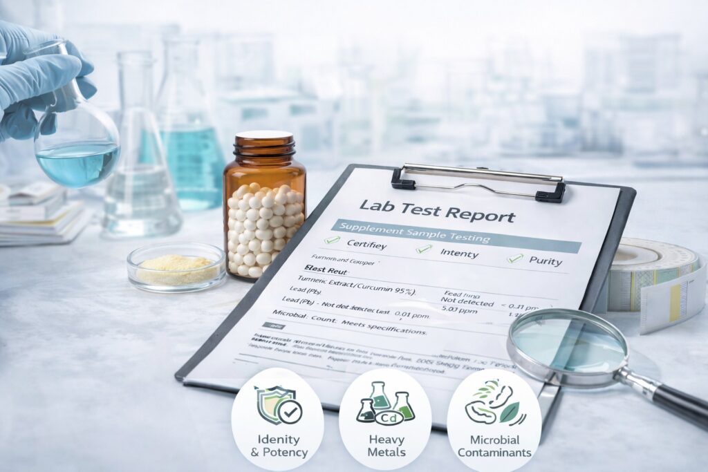 laboratory technician performing product quality testing